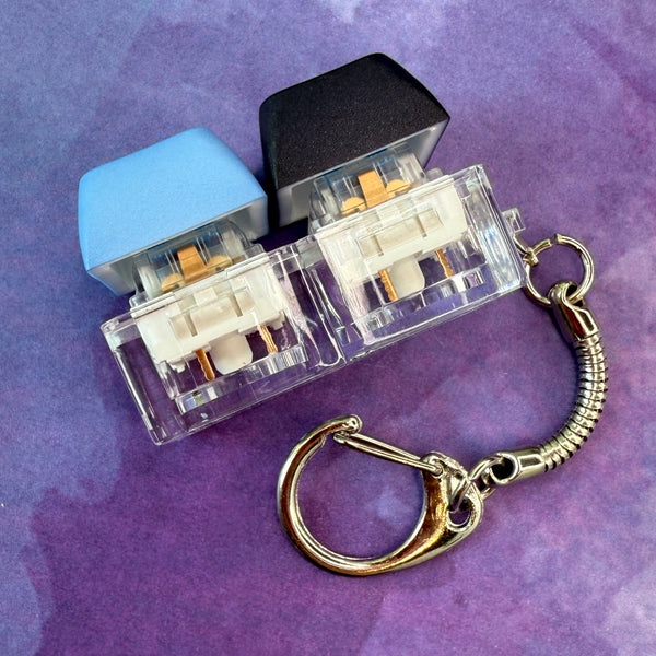Black Cloud / White Cloud Clicky Keychain - Rad Girl Creations