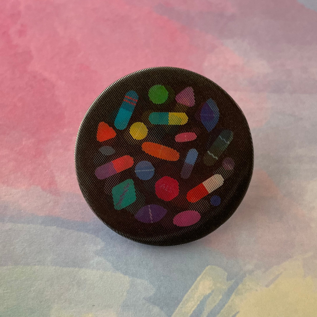 Colorful Pills - Lenticular Swappable Badge Reel Design TOP