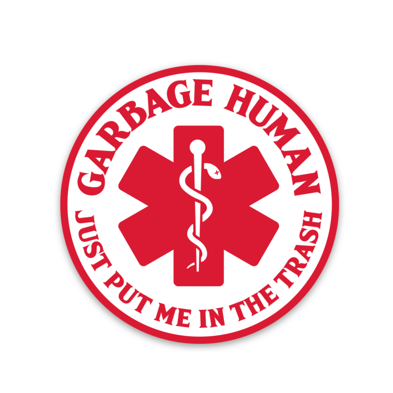 Garbage Human Decal - Rad Girl Creations Medical enamel pins