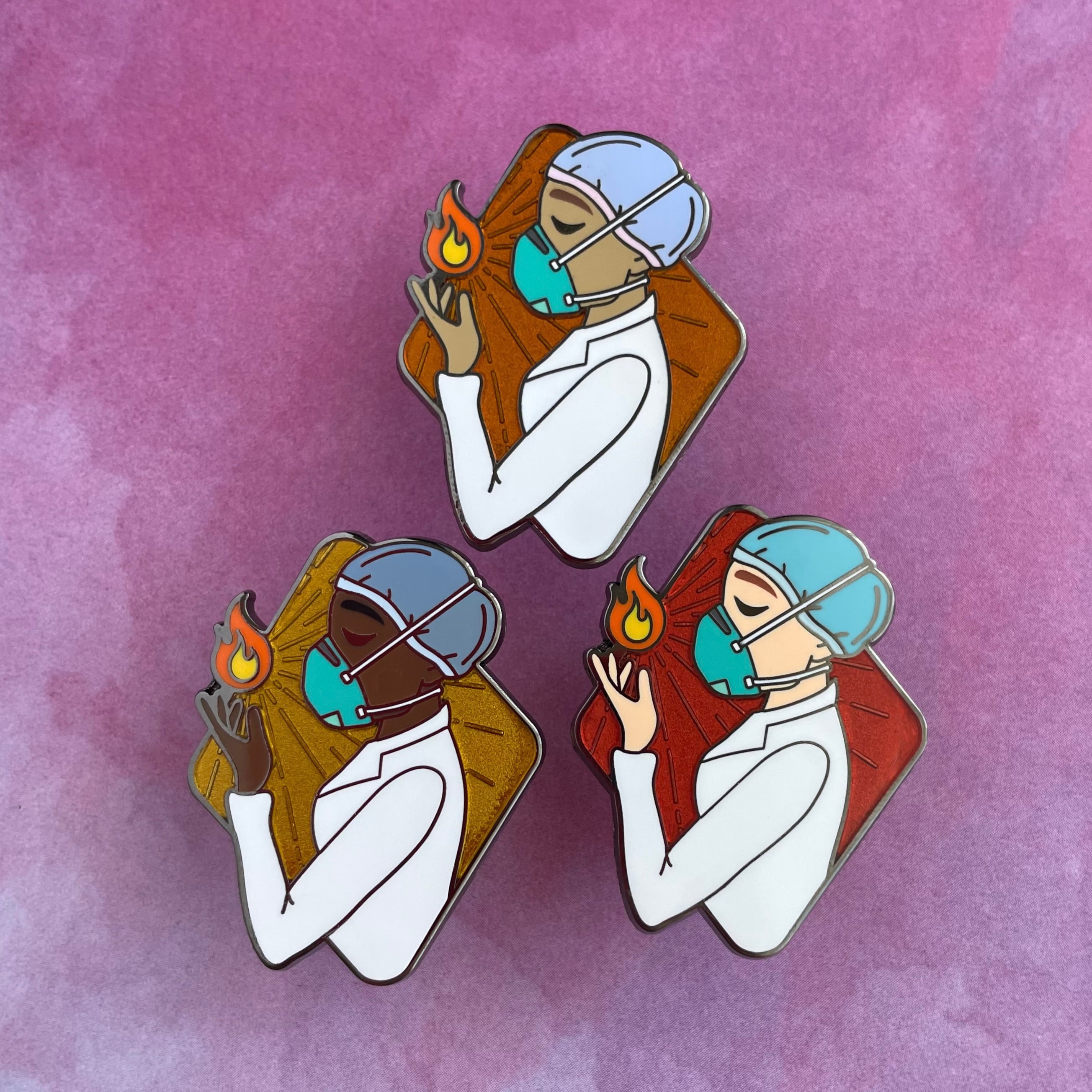 Burn Out Pin - Rad Girl Creations - Medical Enamel Pin