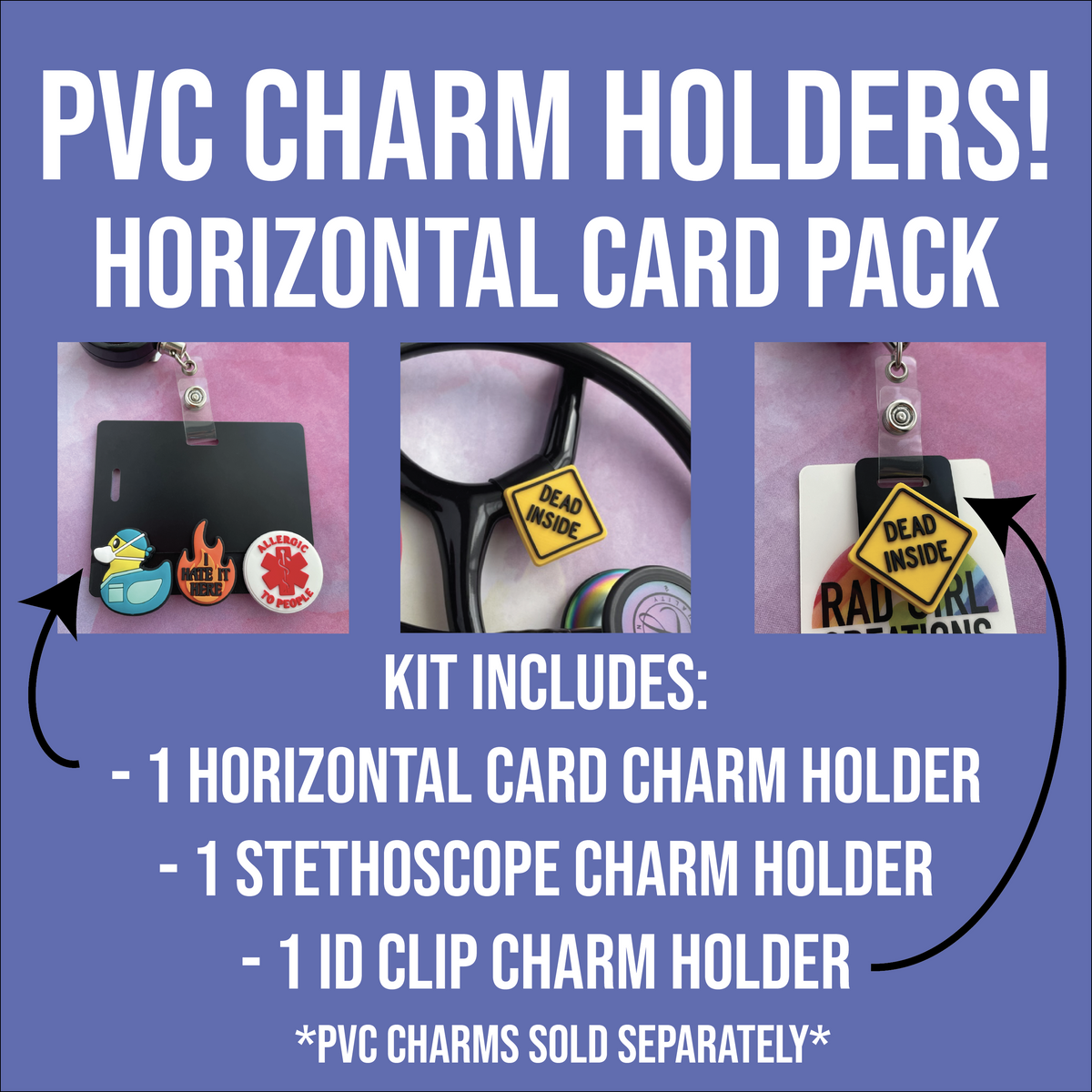 Horizontal PVC Charm Holder Pack