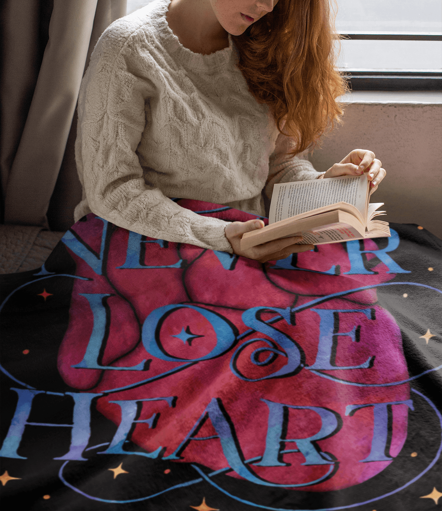 Never Lose Heart Lap Blanket Rad Girl Creations