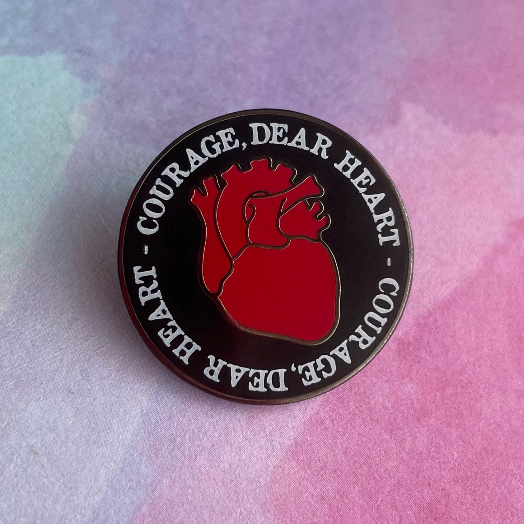 Courage Dear Heart Pin - Rad Girl Creations