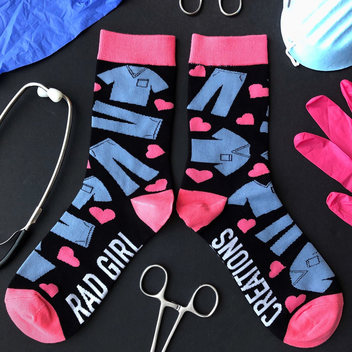 I Love Scrubs Socks - Rad Girl Creations