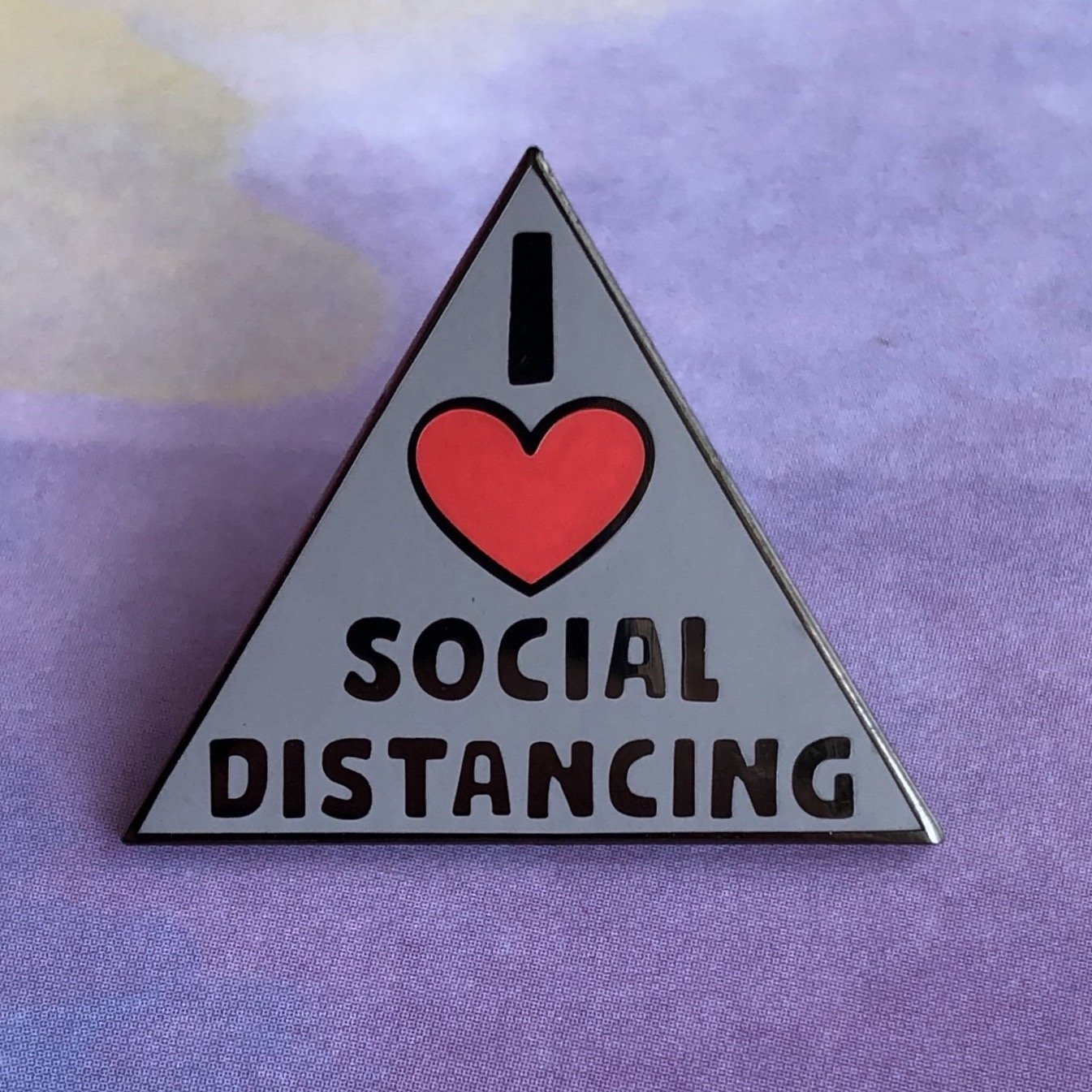 I Love Social Distancing Pin - Rad Girl Creations