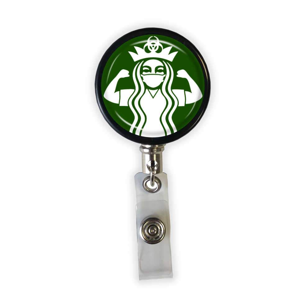 Masked Coffee Badge Reel