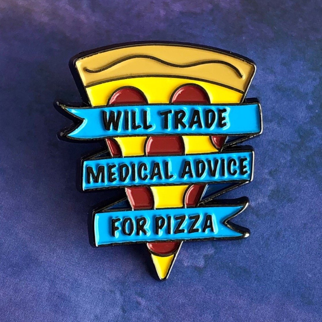 Free Pizza Pin - Rad Girl Creations - Medical Enamel Pin