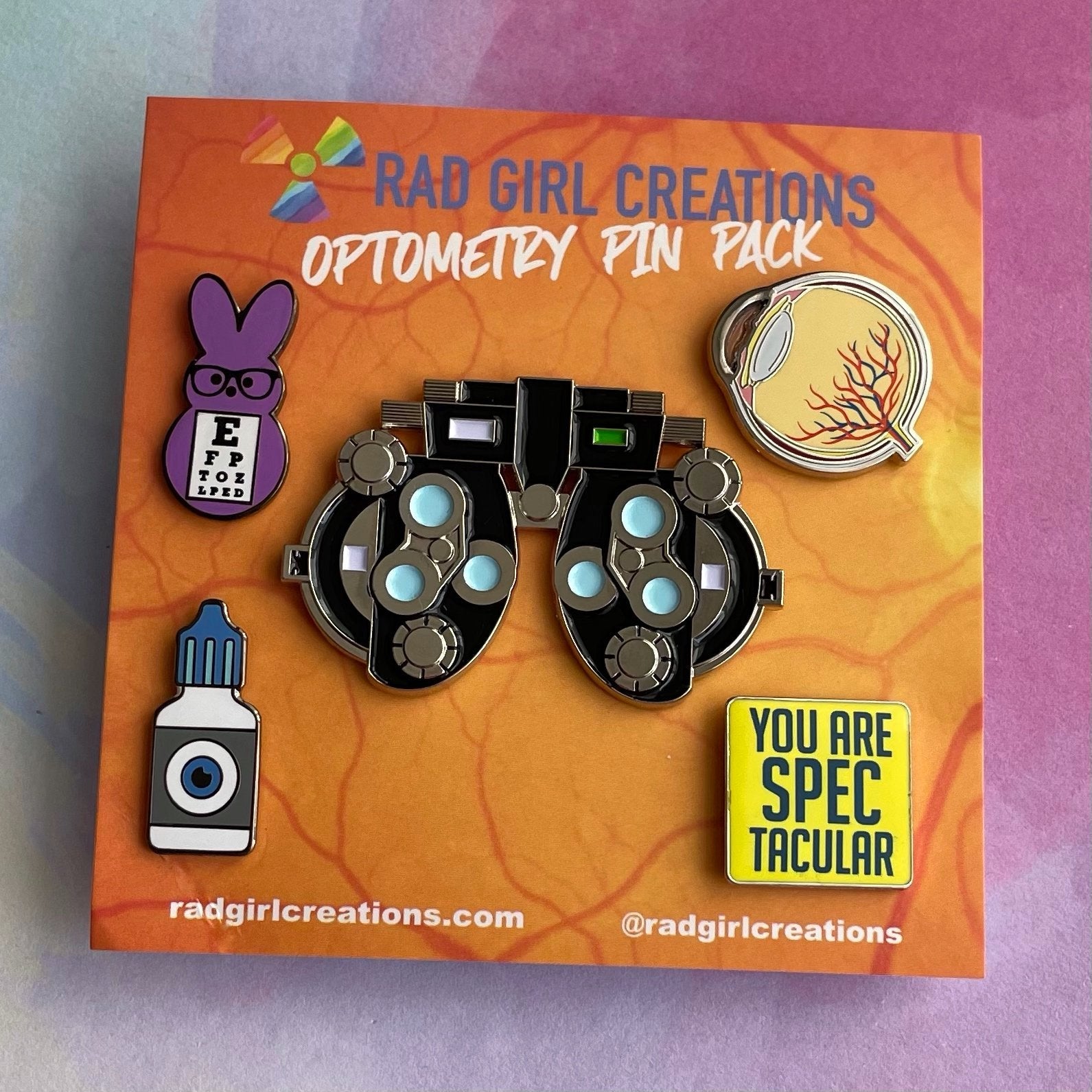 Optometry Pin Pack - Rad Girl Creations - Medical Enamel Pin