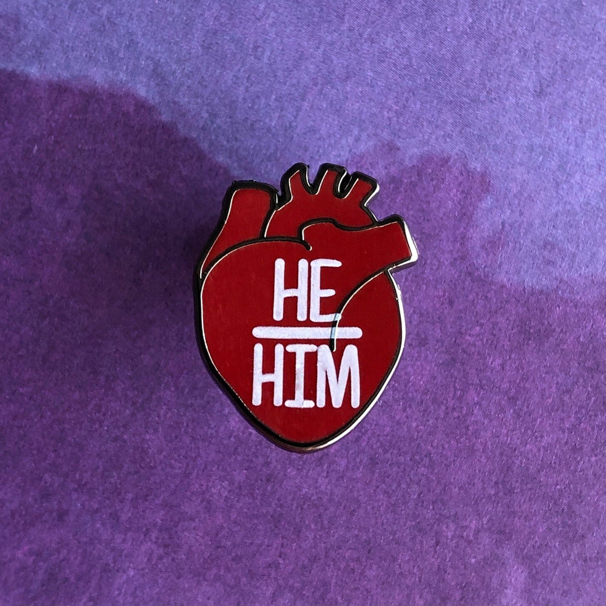 Pronoun Heart Pin - Rad Girl Creations