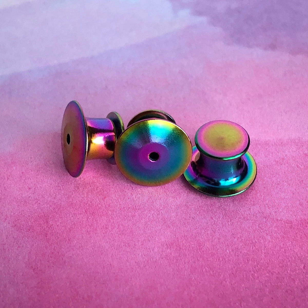 Rainbow Locking Pin Backs - Pack of 10 - Rad Girl Creations