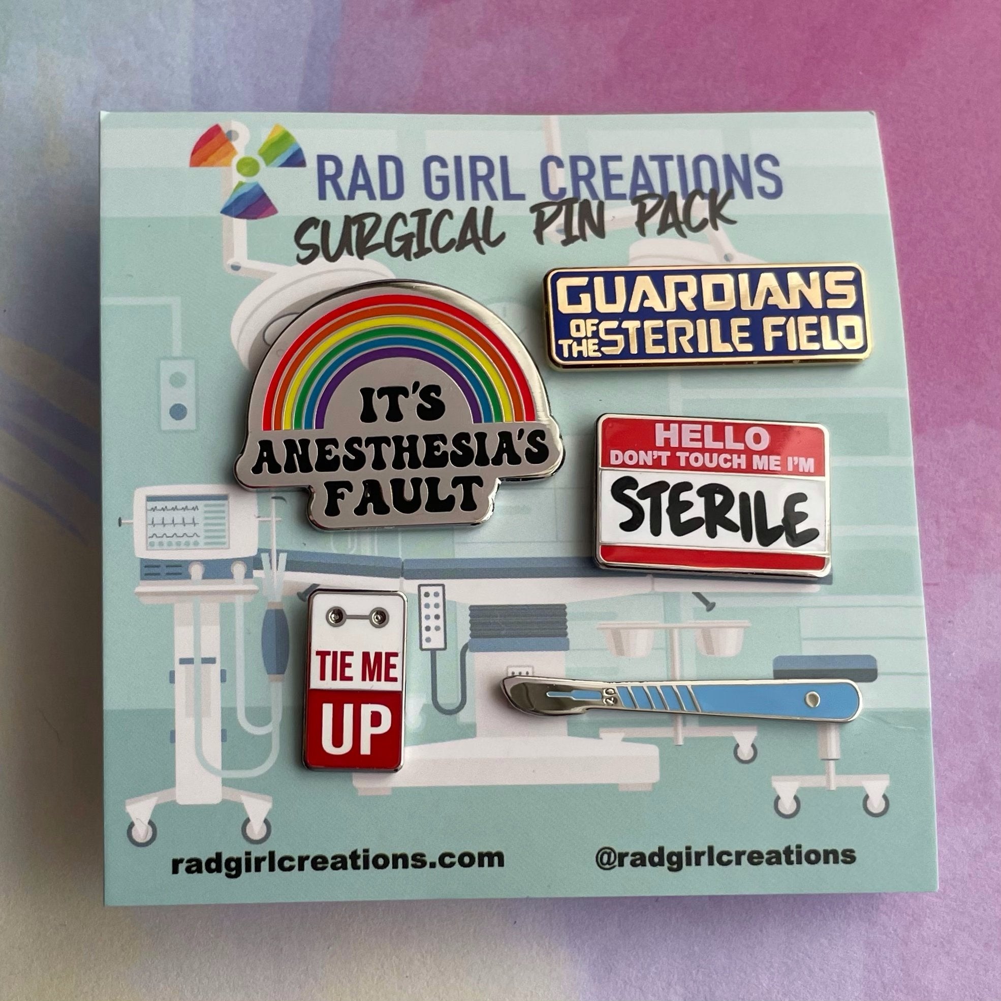 Aesthetic Injector Pin Pack - Rad Girl Creations - Medical Enamel Pin