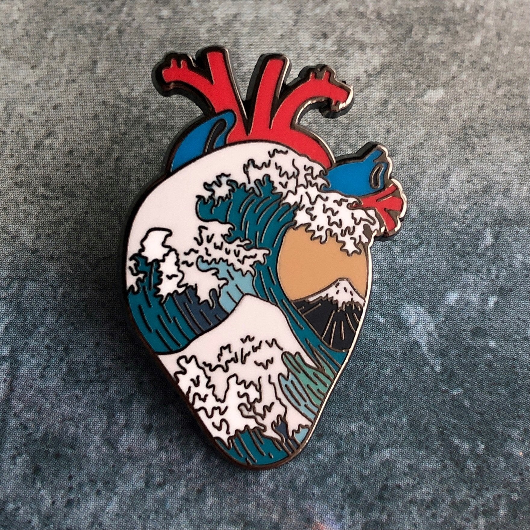 The Great Cardiac Wave Pin - Sarai Llamas Artist Collection - Rad Girl Creations