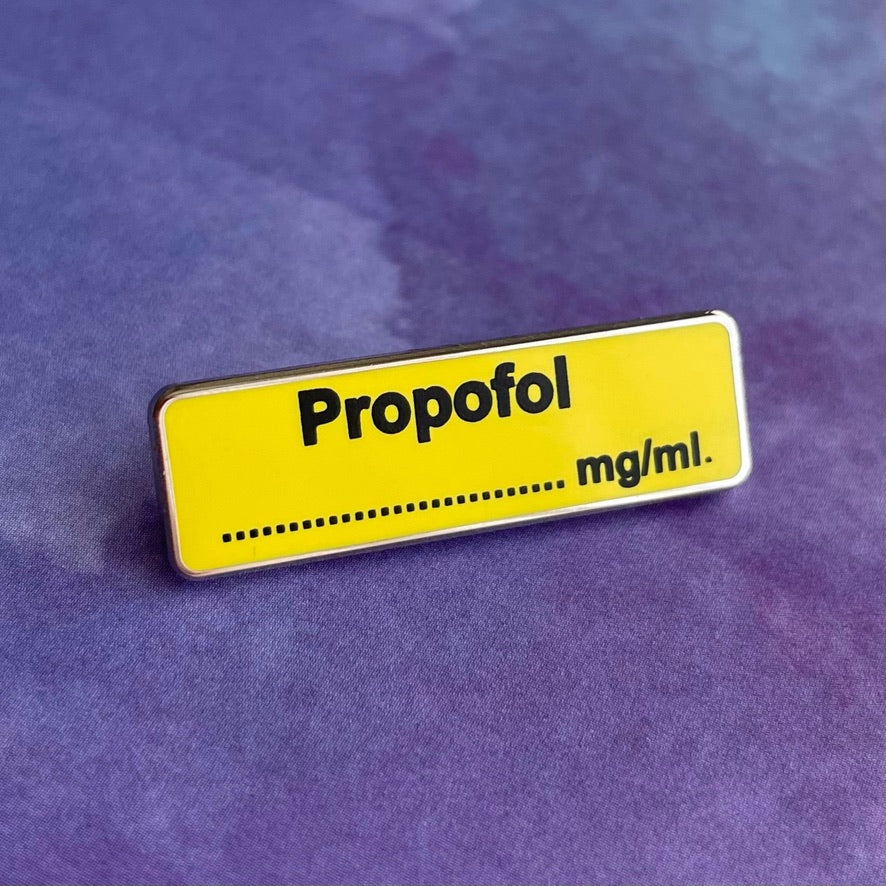 Propofol Label Pin