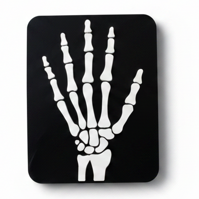 Hand Xray - Glow-in-the-dark PVC Swappable Badge Design TOP