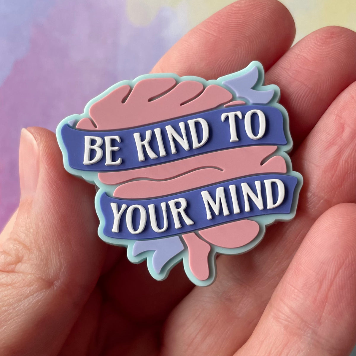Be Kind to Your Mind - PVC Swappable Badge Reel Design Top - Rad Girl Creations - Medical Badge Reel