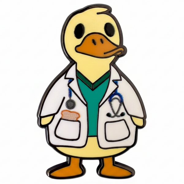 Ducktor Pin - Rad Girl Creations - Medical Enamel Pin