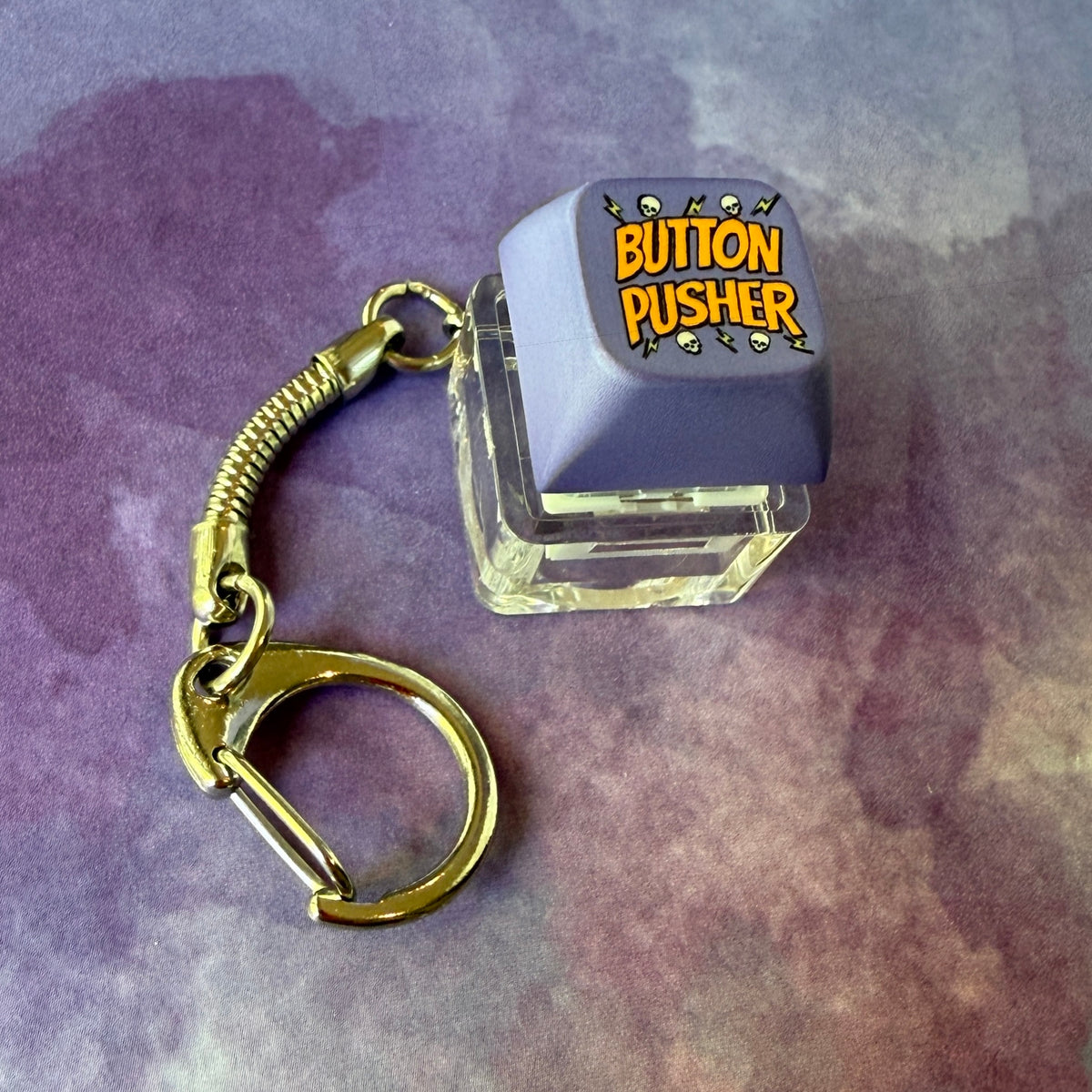 Button Pusher Clicky Keychain