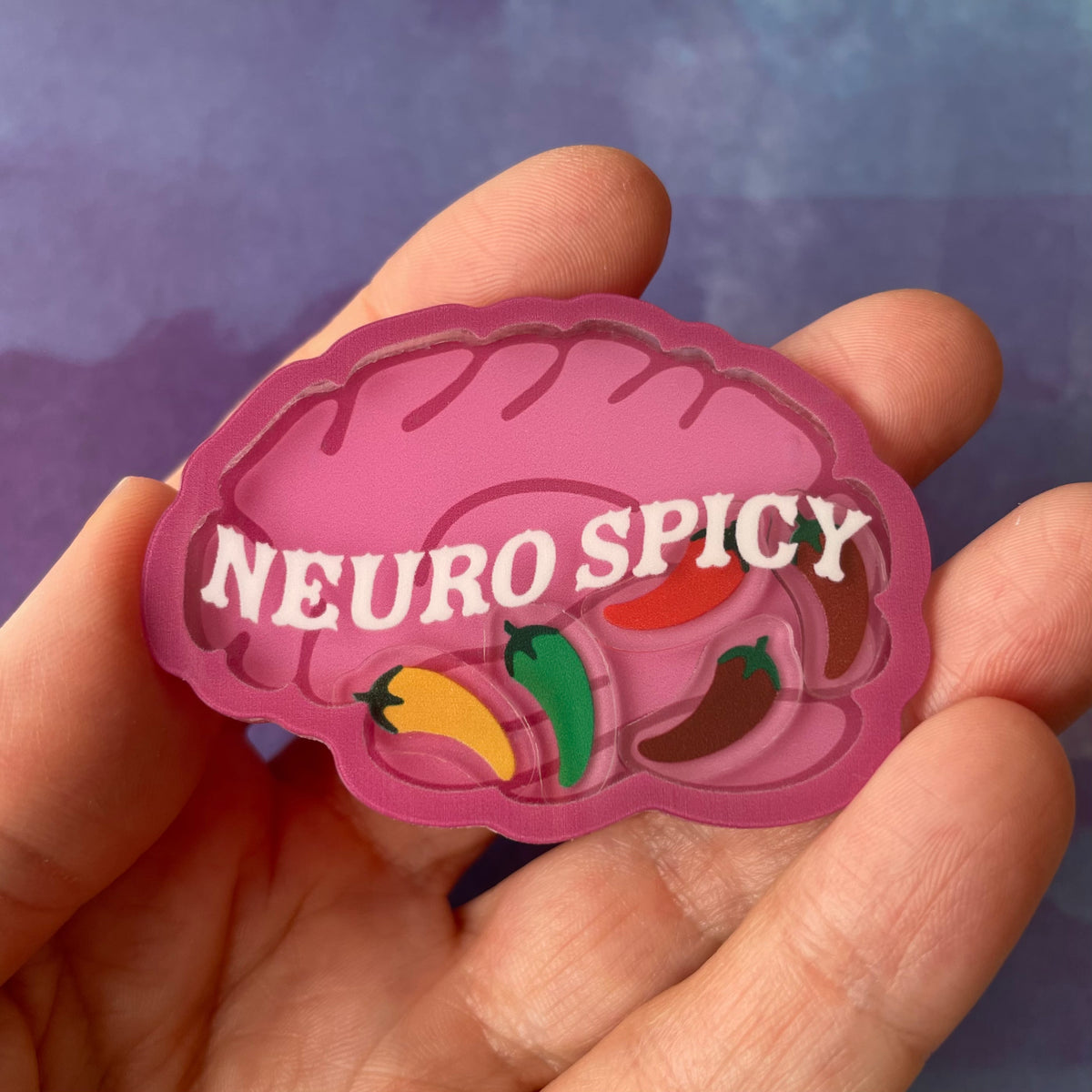 Neuro Spicy - Shaker Swappable Badge Reel Design TOP