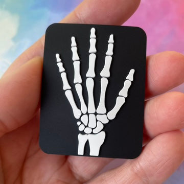 Hand Xray - Glow-in-the-dark PVC Swappable Badge Reel Design TOP