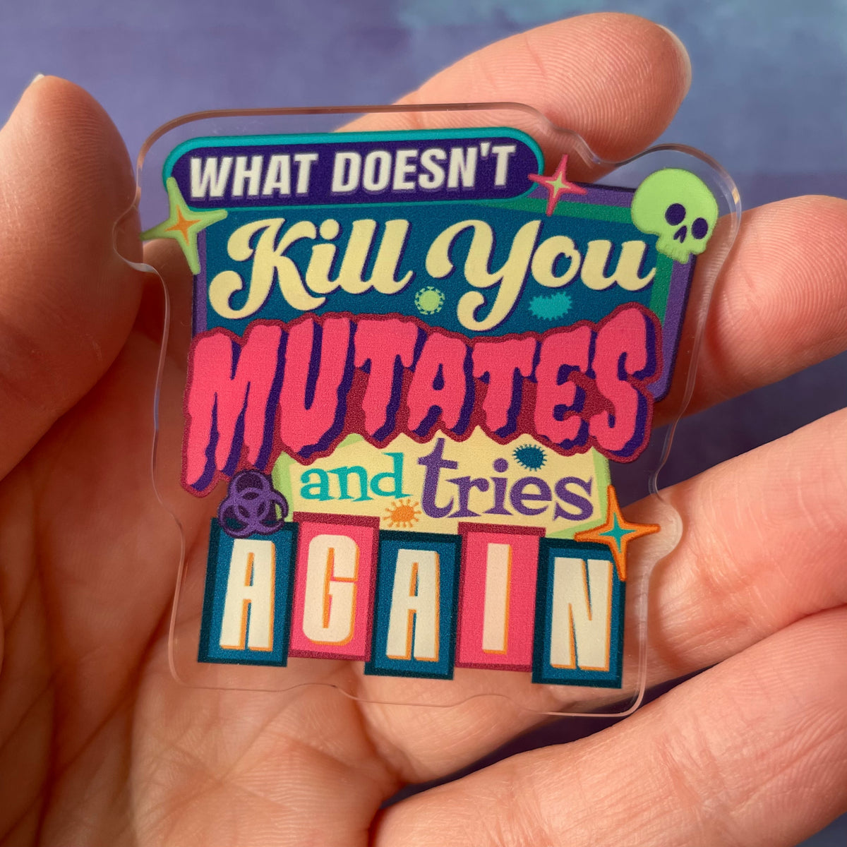 Mutates - Acrylic Swappable Badge Reel Design TOP