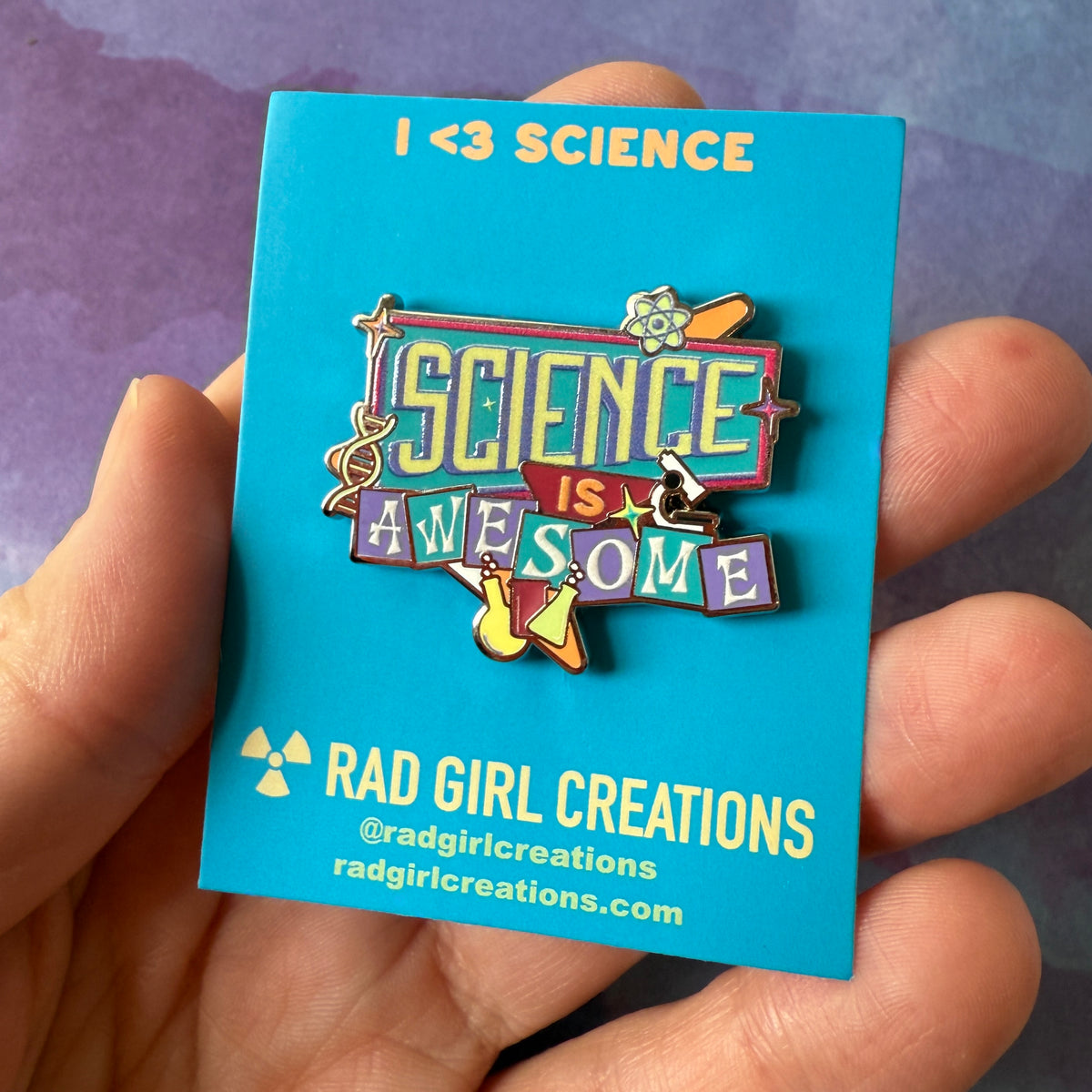 Science is Awesome Pin - Rad Girl Creations - Medical Enamel Pin