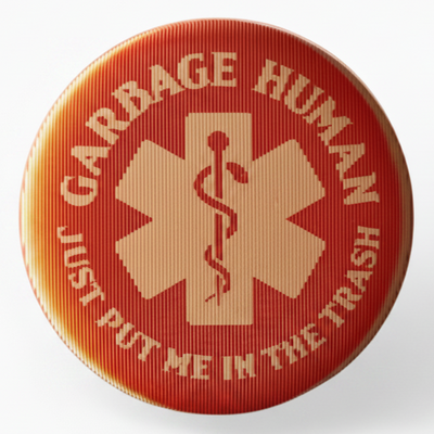 Garbage Human - Lenticular Swappable Badge Design TOP