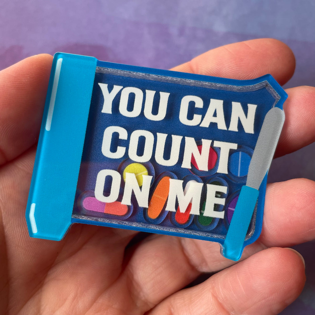 You Can Count on Me - Shaker Swappable Badge Reel Design TOP