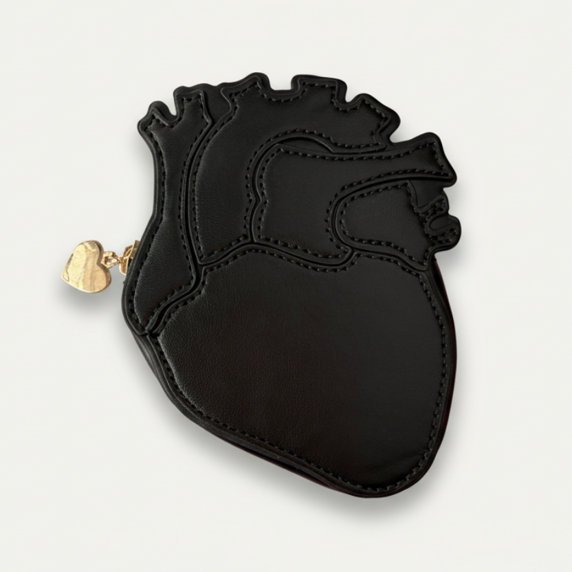 LIMITED EDITION! Black Anatomical Heart Coin Purse