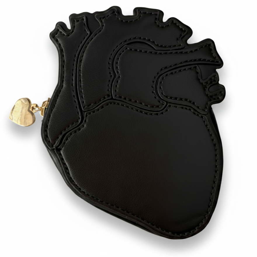 LIMITED EDITION! Black Anatomical Heart Coin Purse