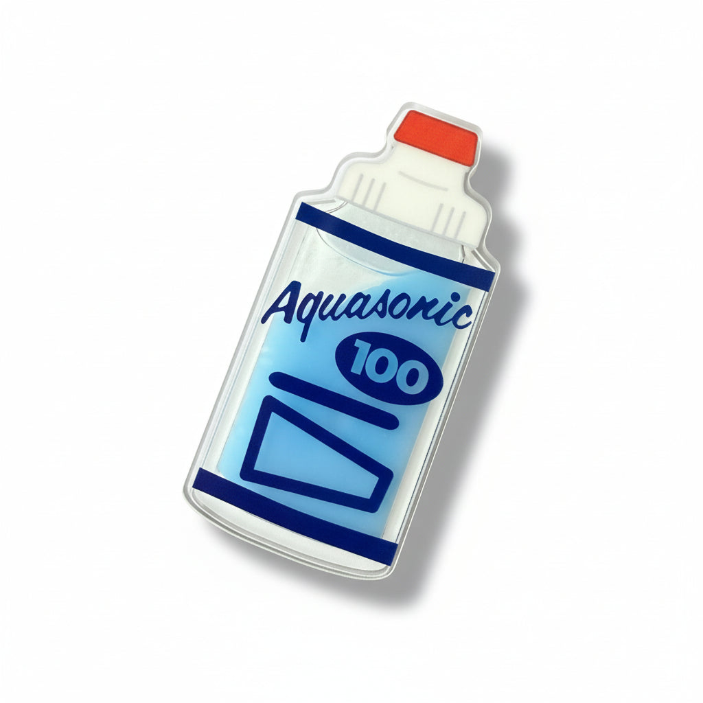 Ultrasound Gel Bottle - Liquid Filled Swappable Badge Design TOP