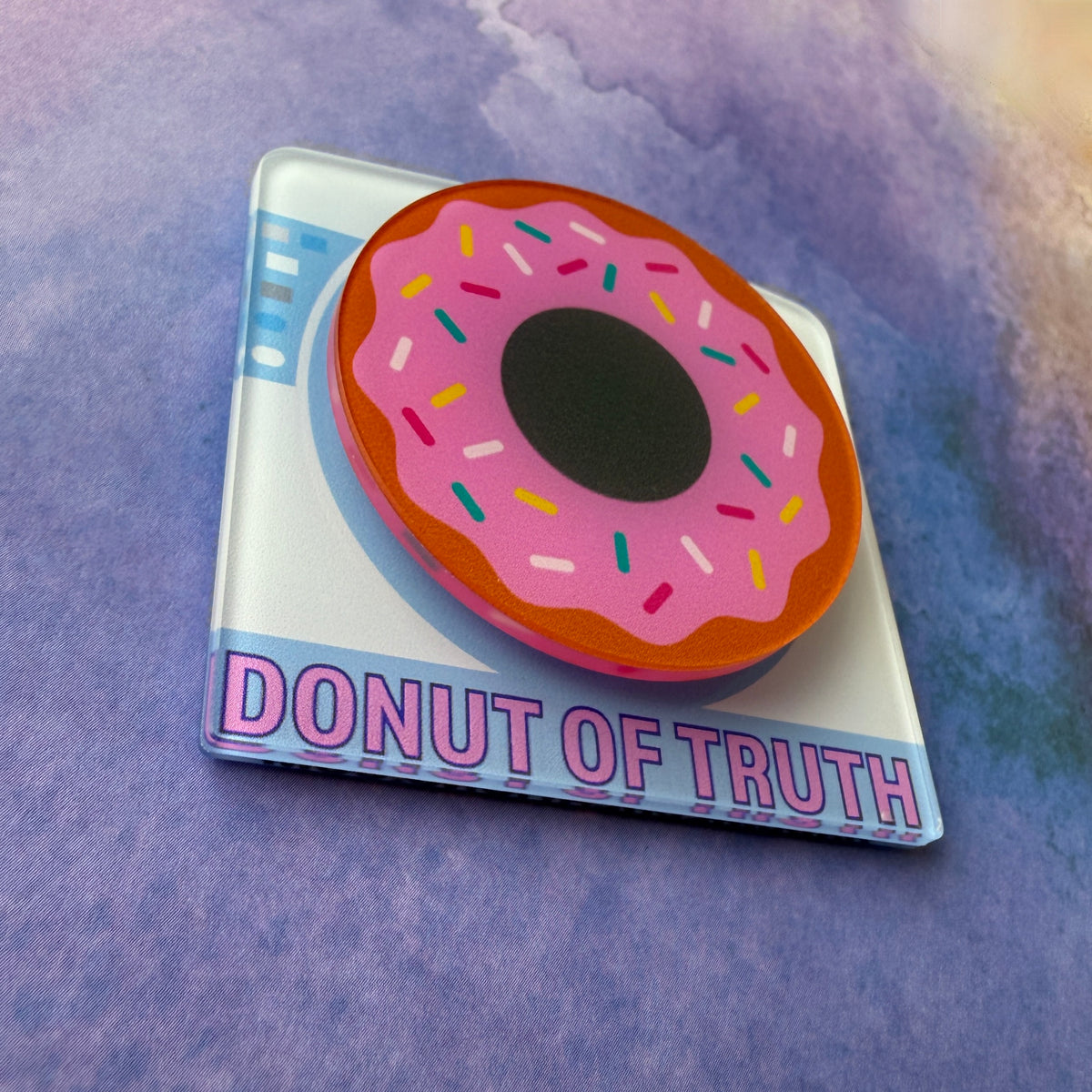 Donut of Truth - Spinning Acrylic Swappable Badge Reel Design TOP