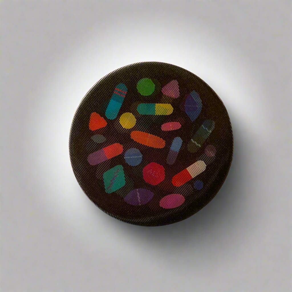 Colorful Pills - Lenticular Swappable Badge Design TOP