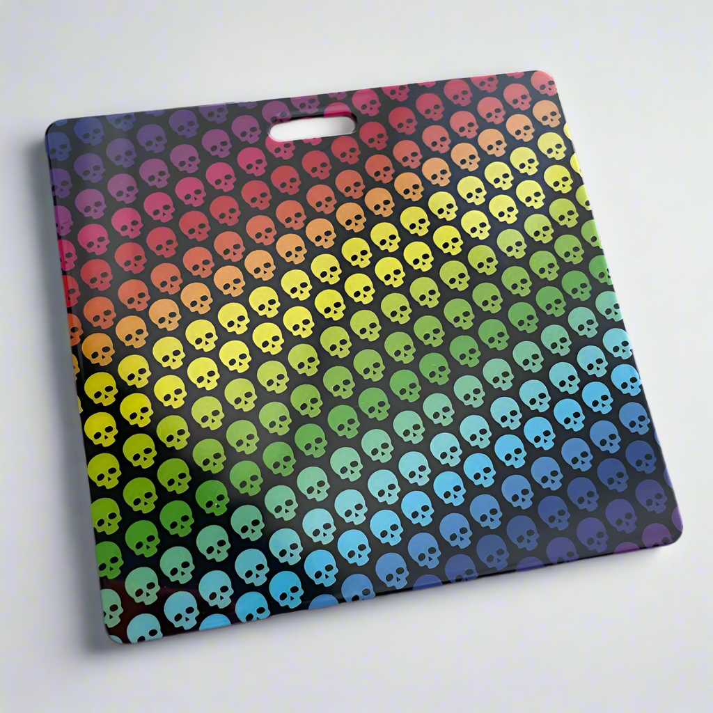 Rainbow Skull Badge Buddy