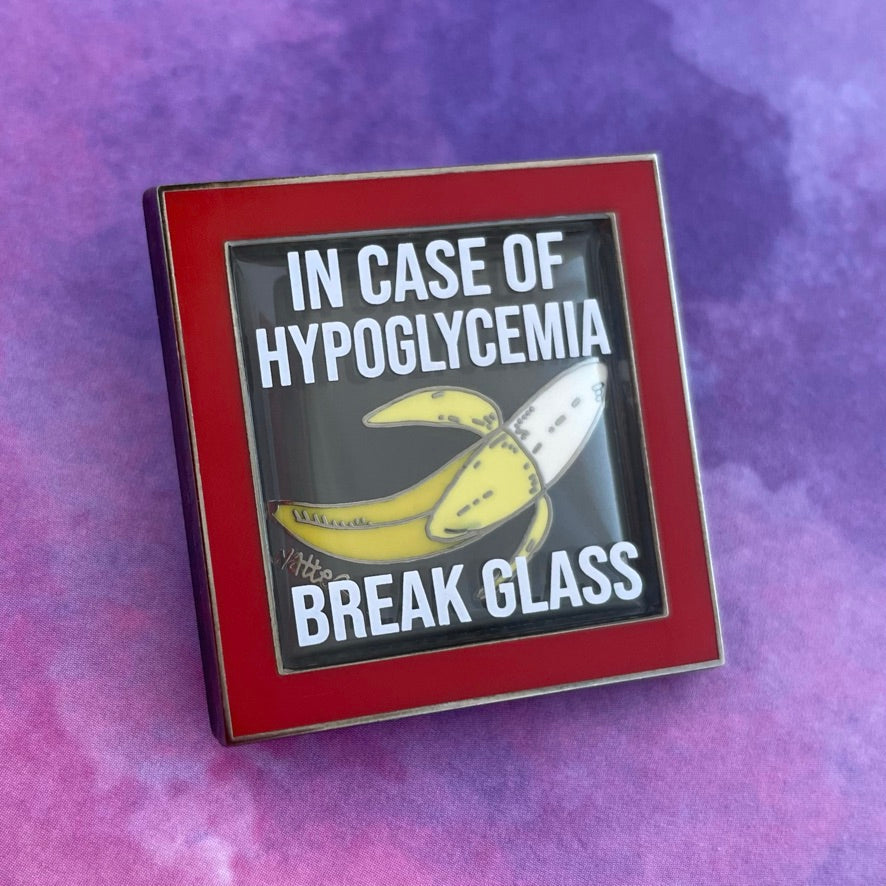In Case of Hypoglycemia Pin - Mike Natter, MD Collaboration!