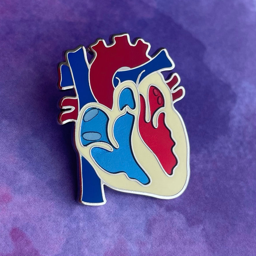 Anatomical Heart Pin - Rad Girl Creations - Medical Enamel Pin