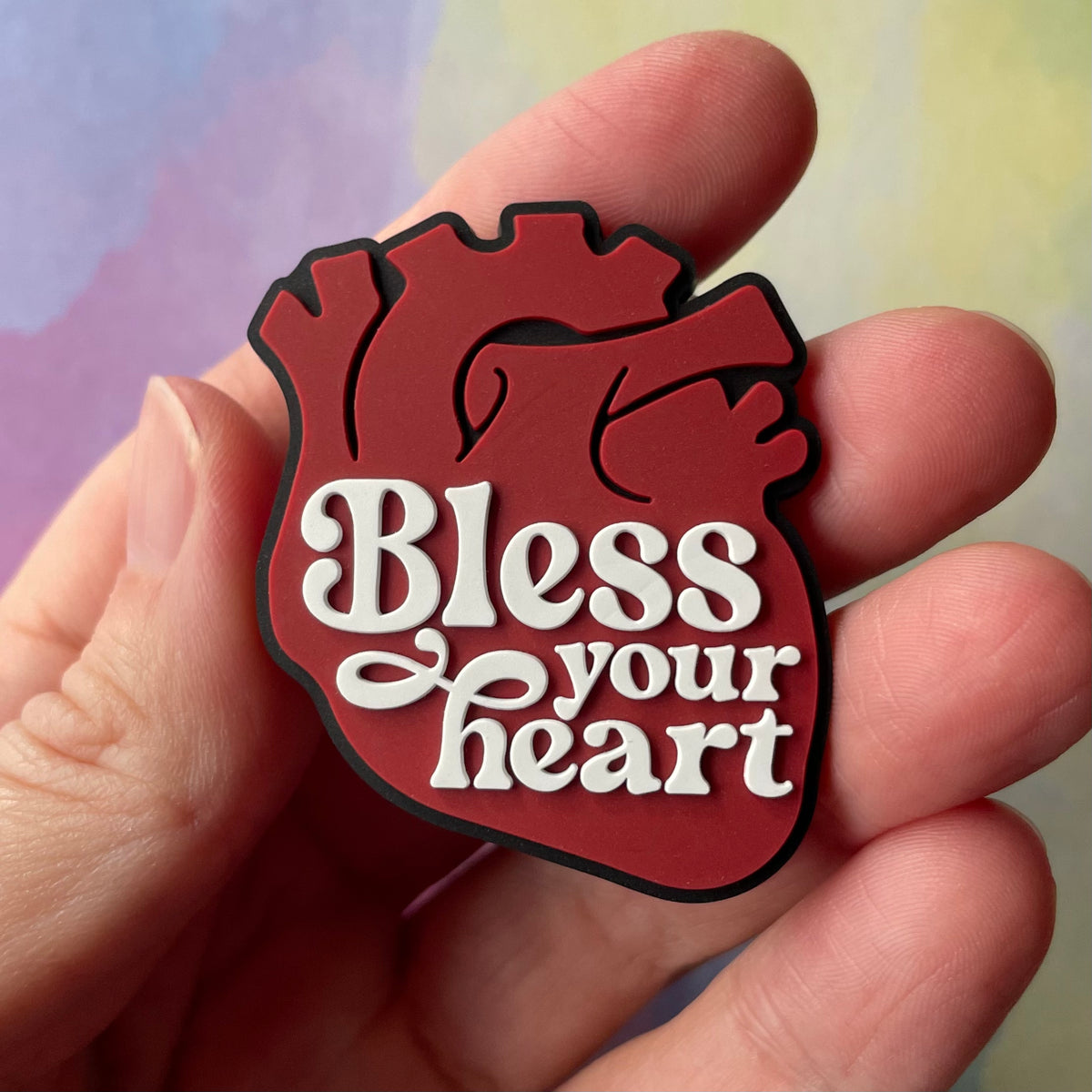 Bless Your Heart - PVC Swappable Badge Reel Design TOP
