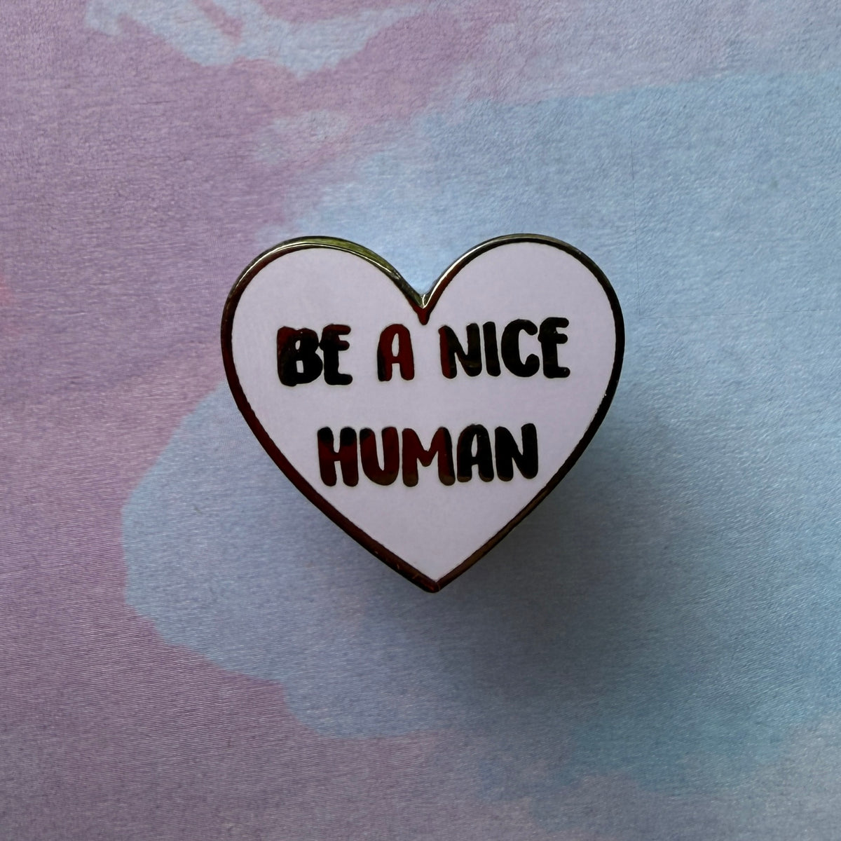 Be A Nice Human Pin - Light Purple
