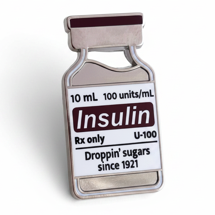Insulin Vial Pin - Mike Natter, MD Collaboration!
