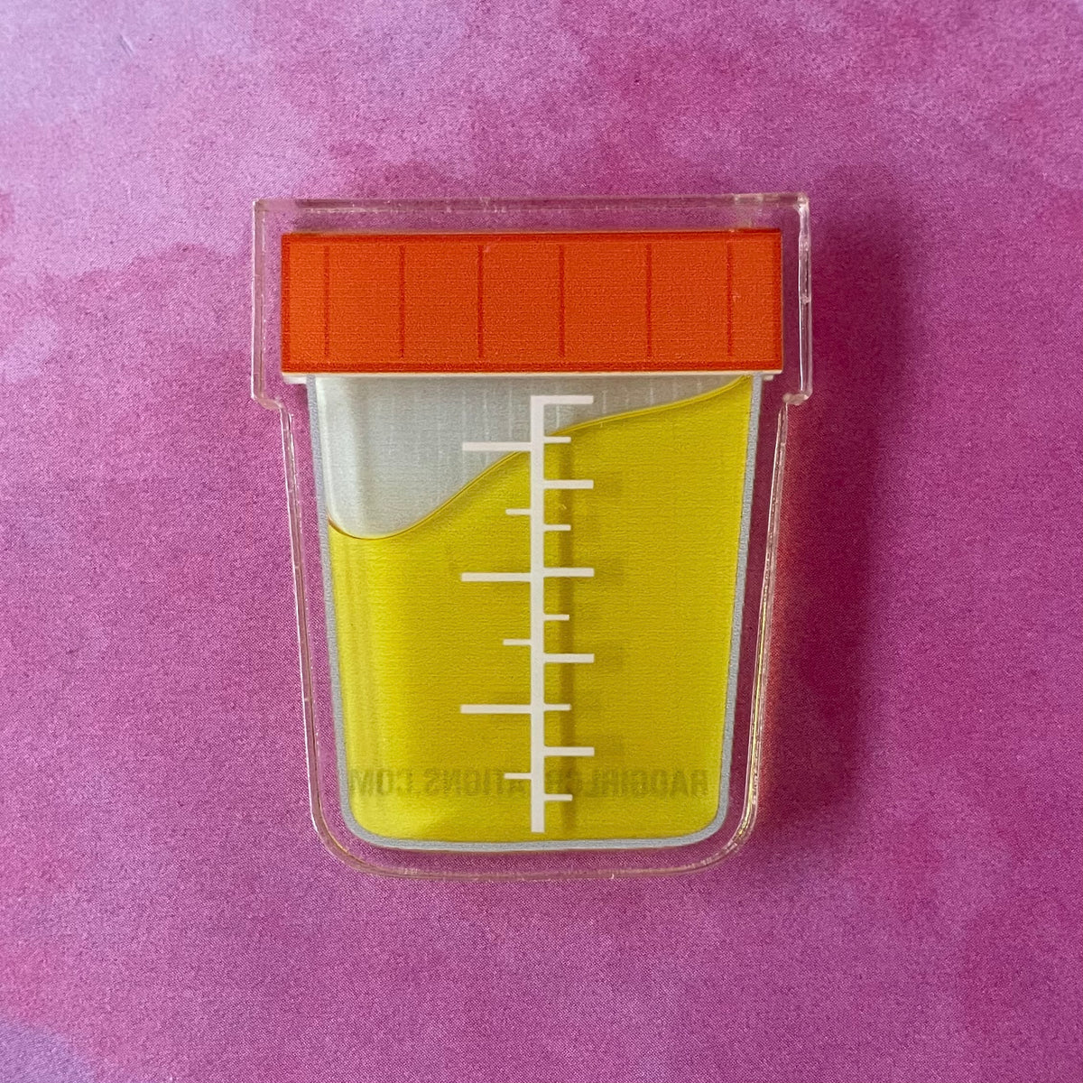 Specimen Cup - Liquid Filled Swappable Badge Reel Design TOP