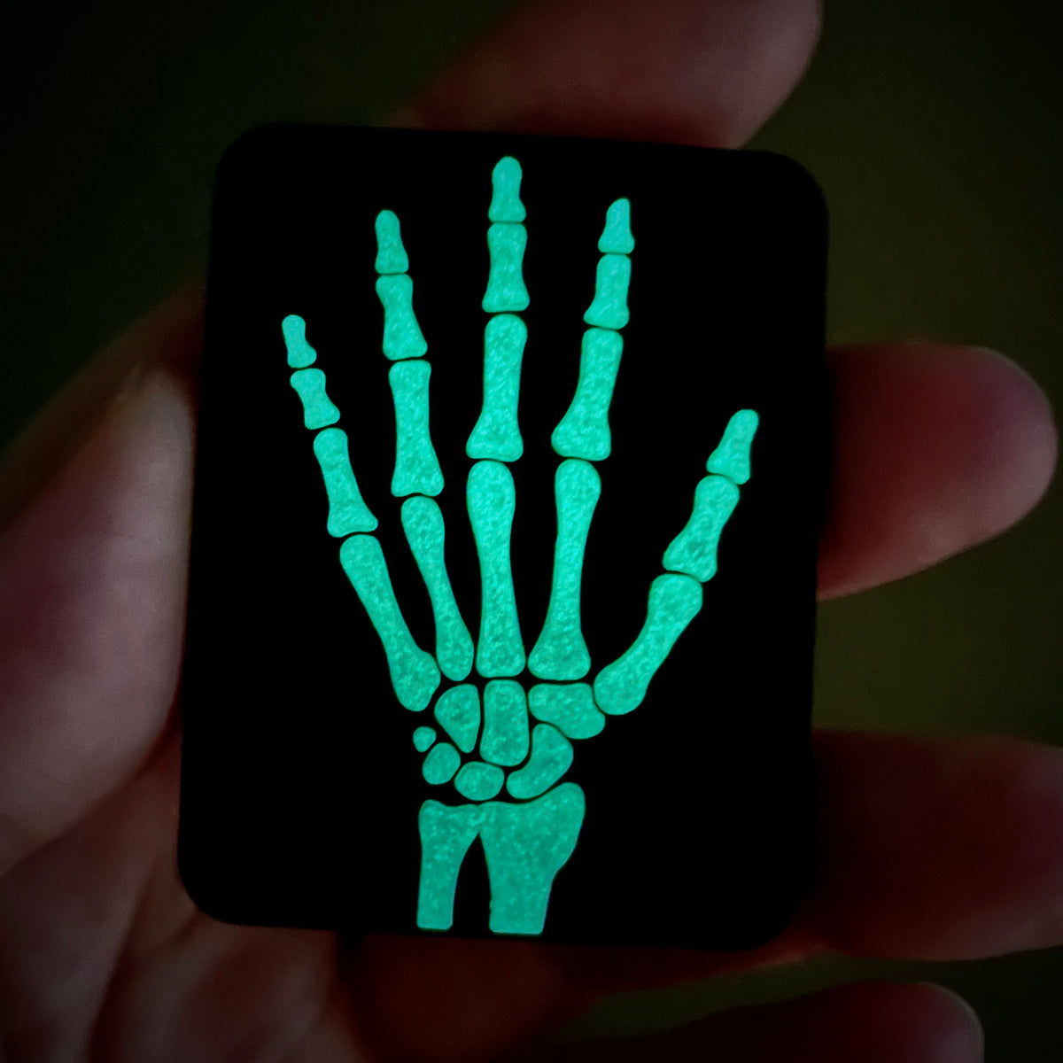 Hand Xray - Glow-in-the-dark PVC Swappable Badge Reel Design TOP