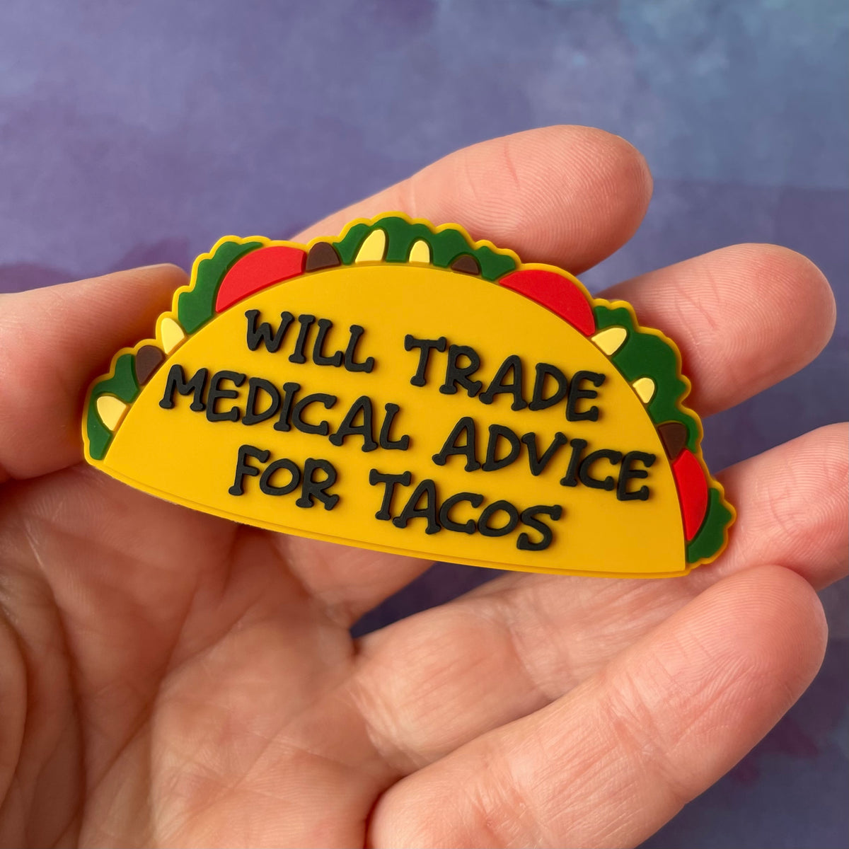 Medical Advice for Tacos - PVC Swappable Badge Reel Design TOP