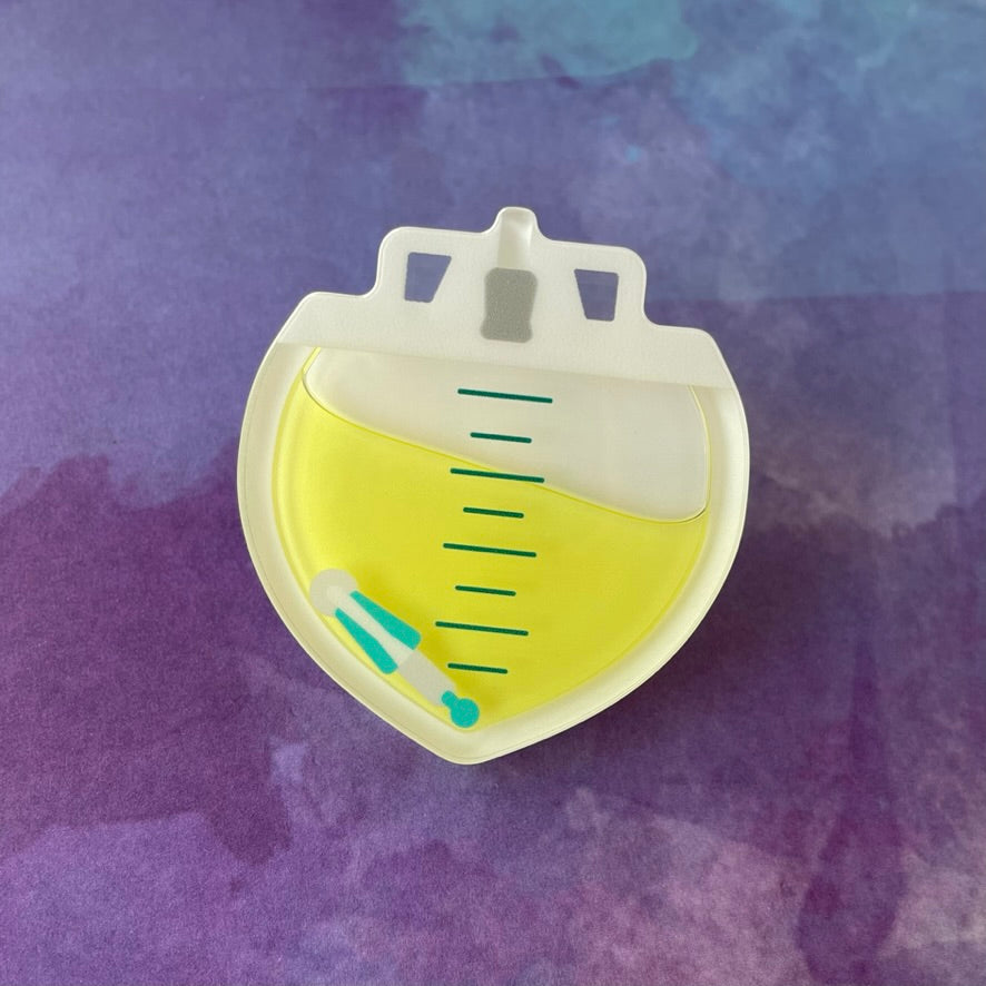 Bag o&#39; Urine - Liquid Filled Swappable Badge Reel Design TOP