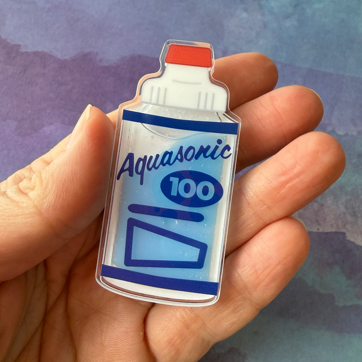 Ultrasound Gel Bottle - Liquid Filled Swappable Badge Design TOP