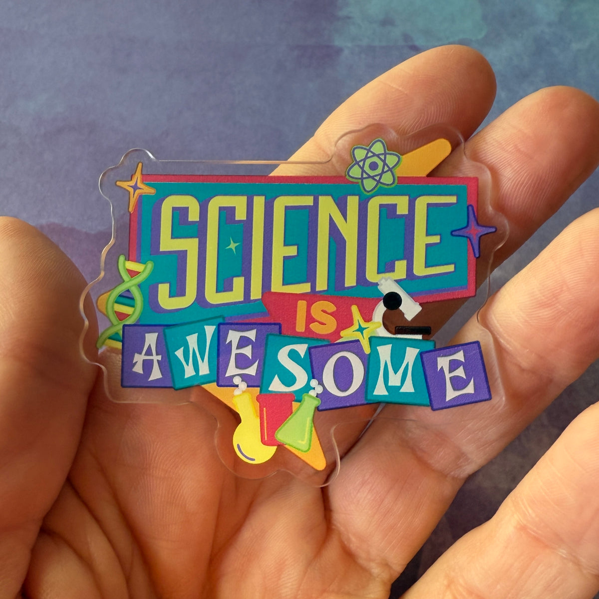 Science is Awesome - Acrylic Swappable Badge Design TOP