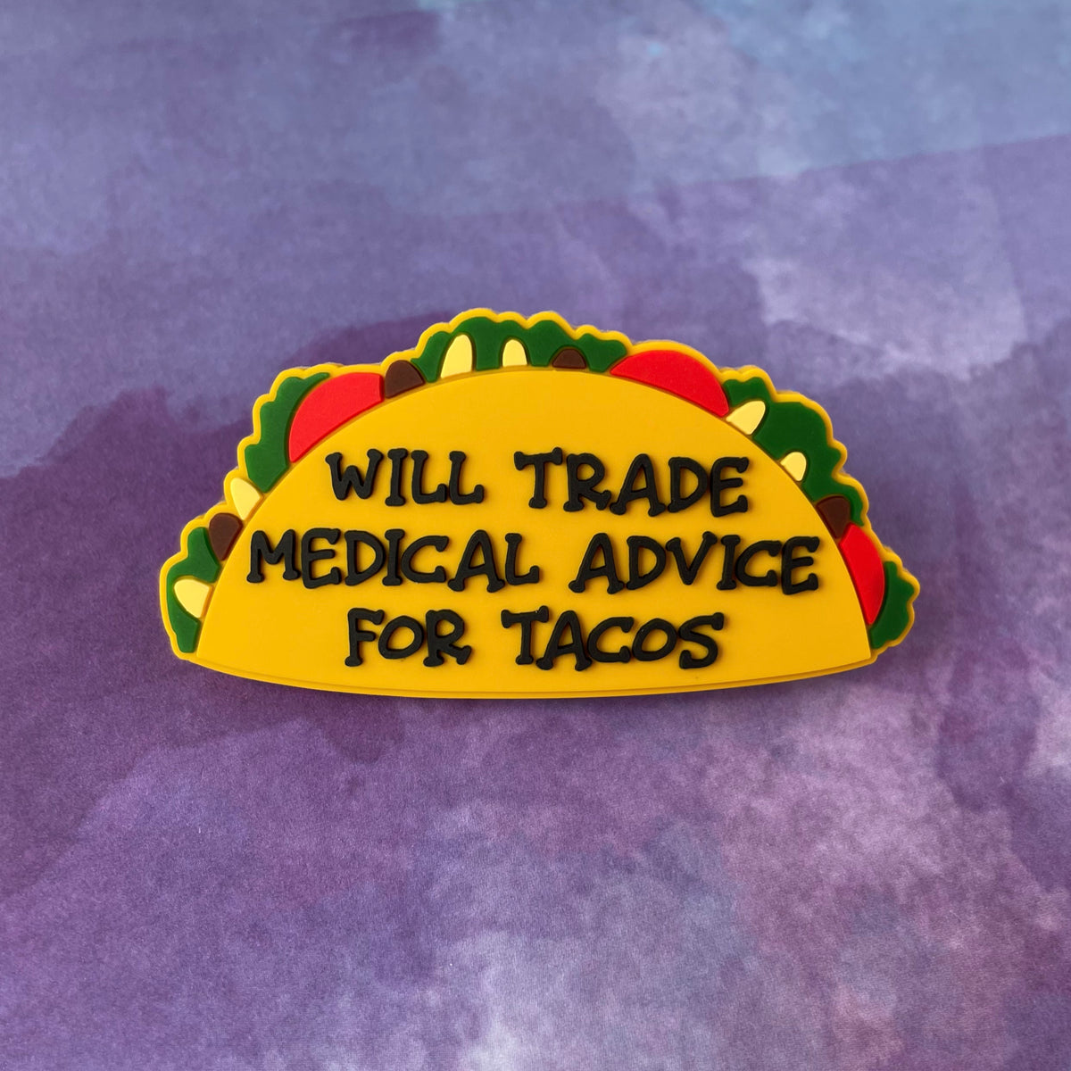 Medical Advice for Tacos - PVC Swappable Badge Reel Design TOP