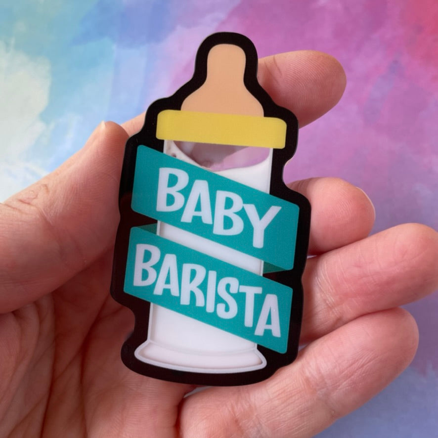 Baby Barista - Liquid Filled Swappable Badge Reel Design TOP