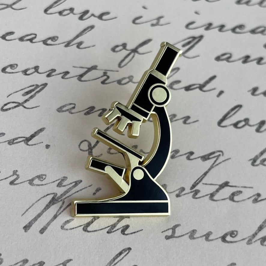 Microscope Pin - Black and Gold Edition