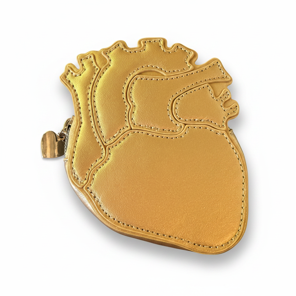 PREORDER - Heart of GOLD Anatomical Heart Coin Purse