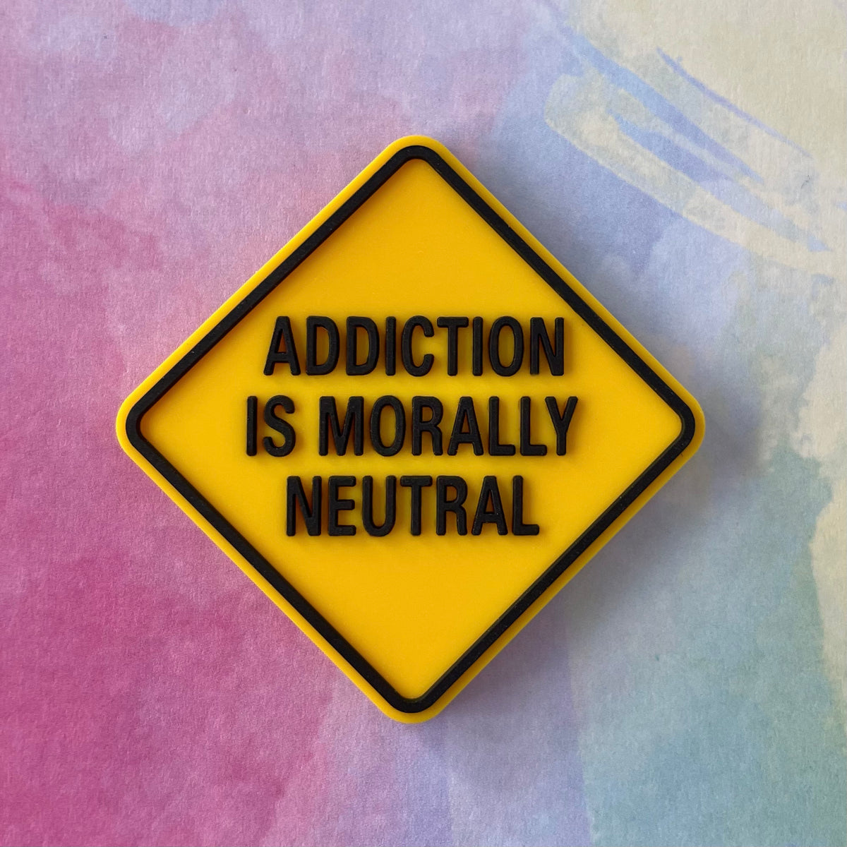 Addiction is Morally Neutral - PVC Swappable Badge Reel Design TOP- Rad  Girl Creations - Medical Badge Reel