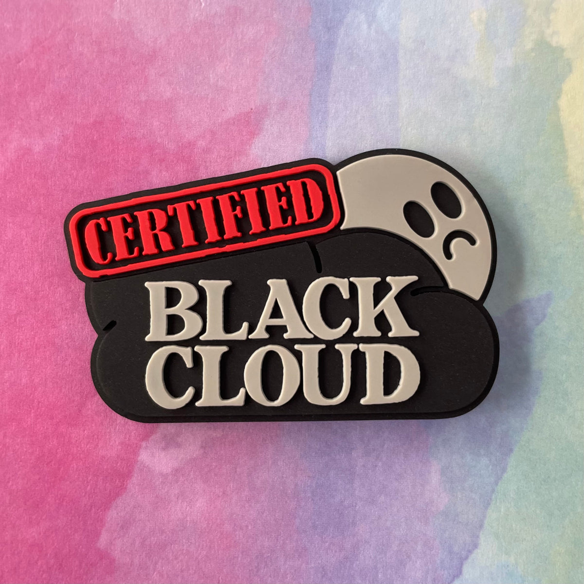 Certified Black Cloud - PVC Swappable Badge Reel Design TOP